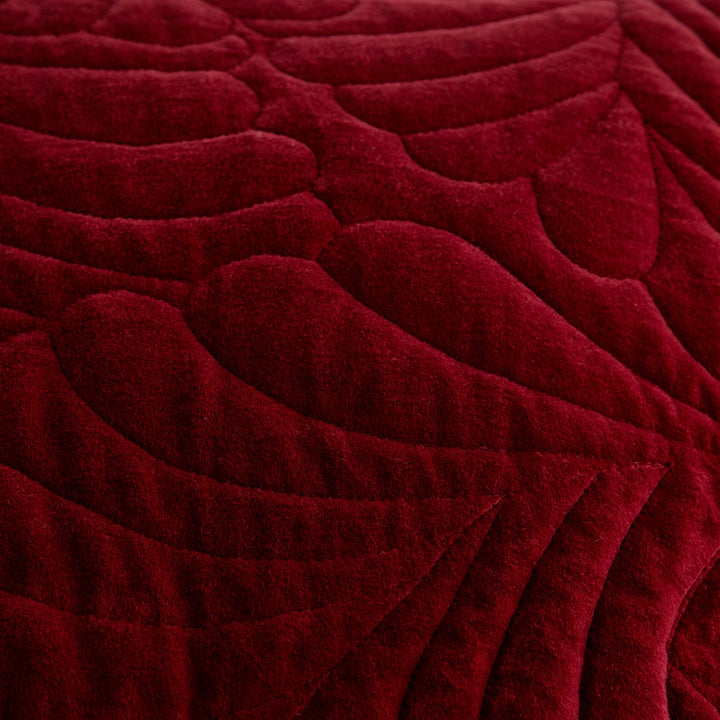 Velvet Parlor Throw - Red-Global Views-GVSA-9.93819-Throws-3-France and Son