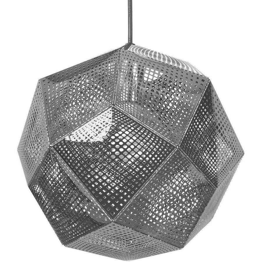Mid-Century Modern Reproduction Etch Shade Stainless Steel Pendant Inspired by Tom Dixon