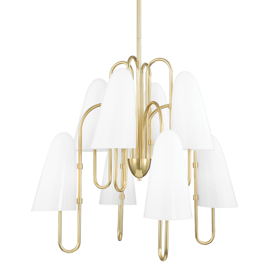 Slate Hill 8 Light Chandelier-Hudson Valley-HVL-7178-AGB-ChandeliersAged Brass-1-France and Son