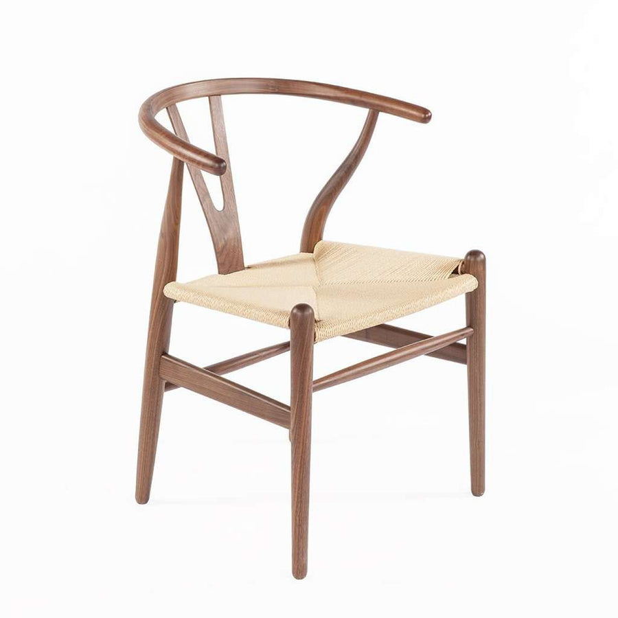 Mid-Century Modern Reproduction CH24 Wishbone Y Chair - Solid Walnut Inspired by Hans Wegner