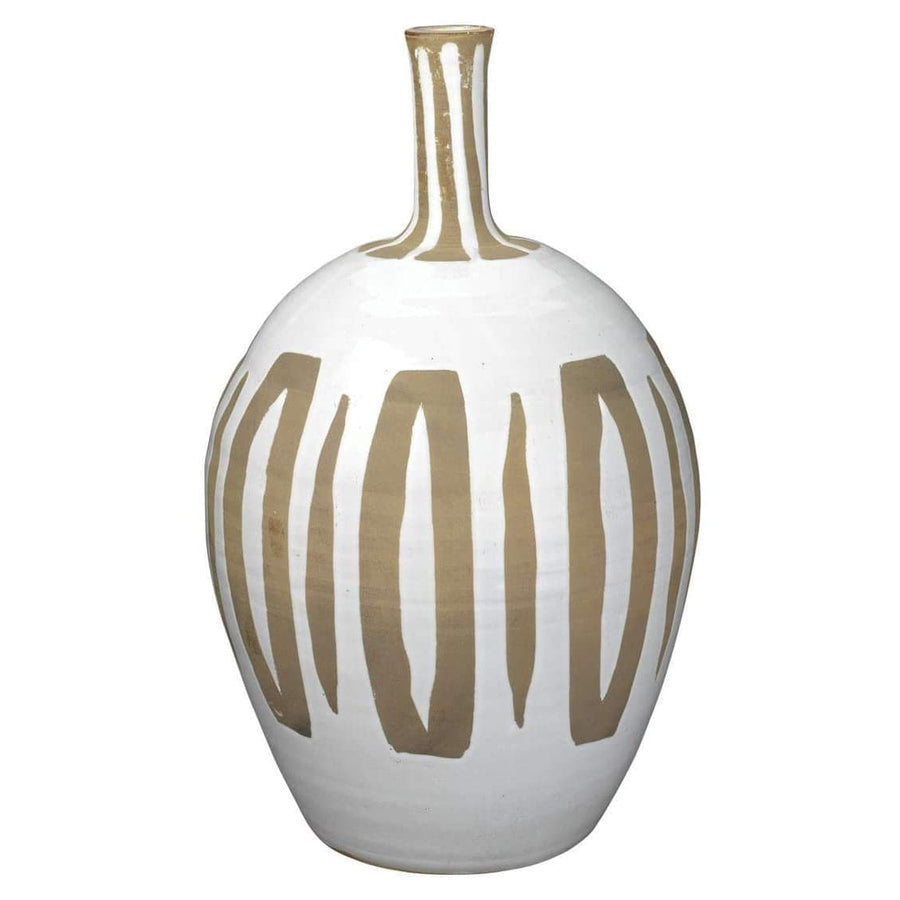 Kindred Vase in Beige and White Ceramic-Jamie Young-JAMIEYO-7KIND-VAWH-Decor-1-France and Son