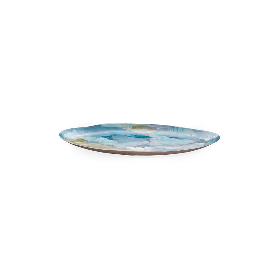Palette Oval Enameled Tray-Jamie Young-JAMIEYO-7PALE-OVBL-TraysBlue-1-France and Son