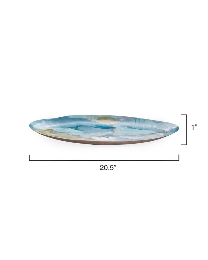 Palette Oval Enameled Tray-Jamie Young-JAMIEYO-7PALE-OVBL-TraysBlue-5-France and Son