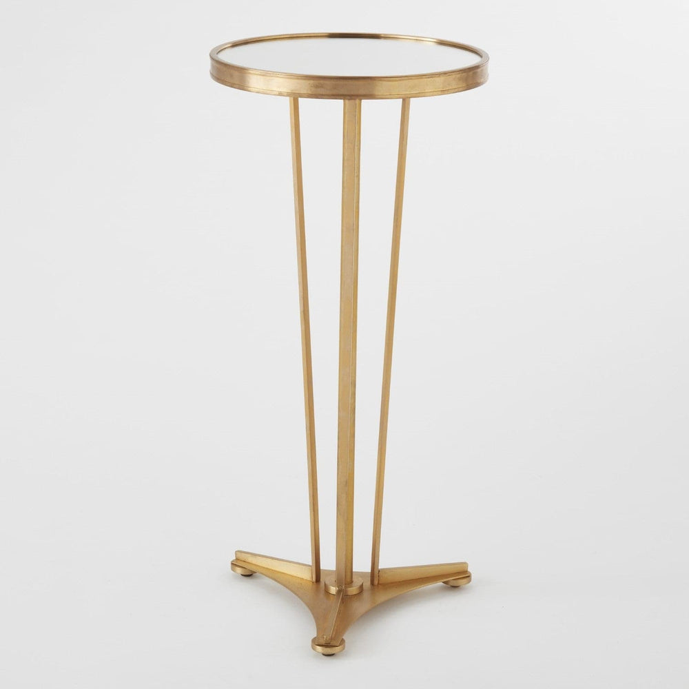 French Moderne Side Table - Nickel-Global Views-GVSA-8.80509-Side TablesAntique Brass-2-France and Son