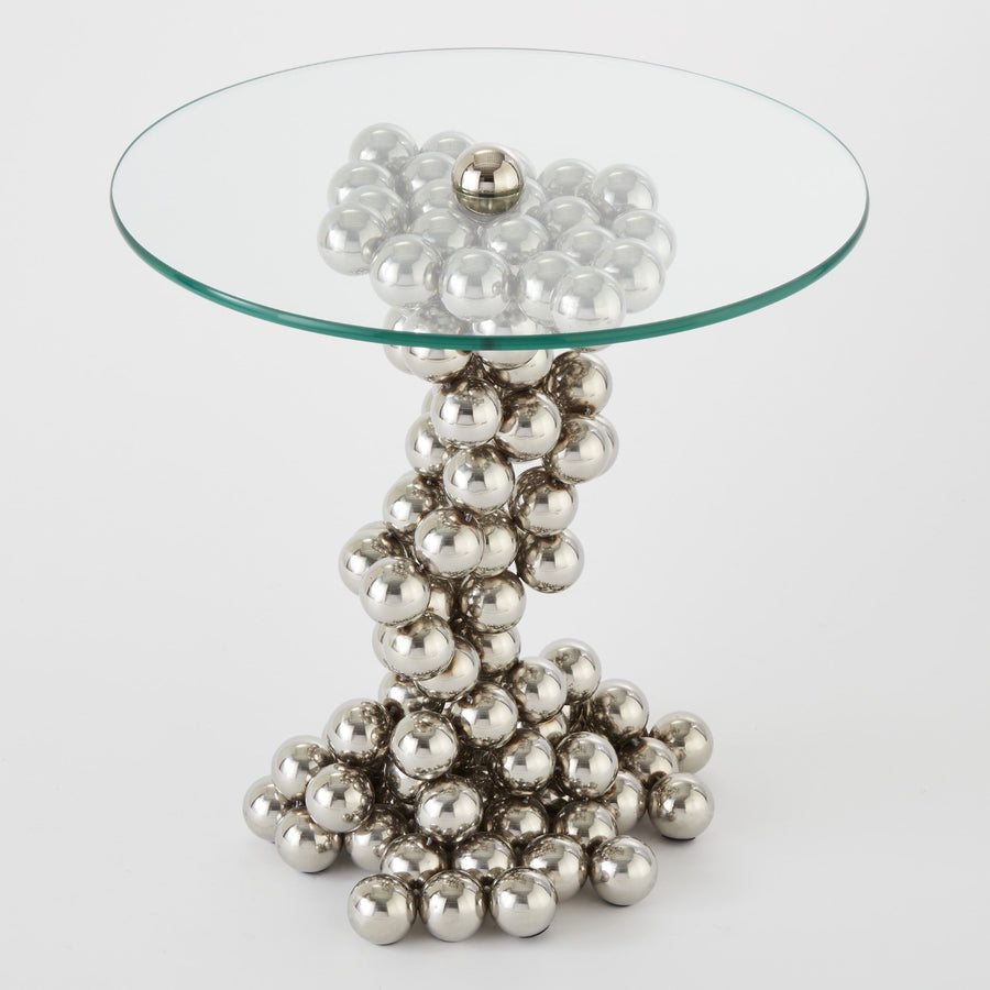 Sphere Table - Nickel-Global Views-GVSA-8.82030-Side Tables-1-France and Son