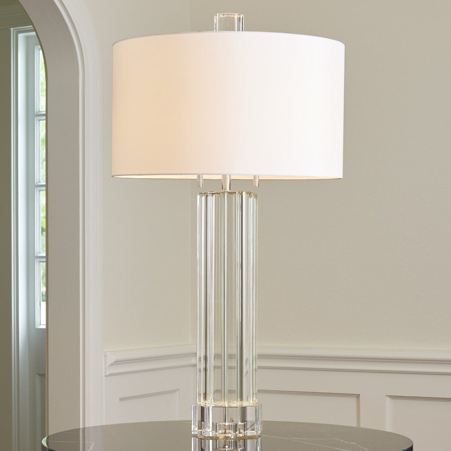 Fluted Crystal Column Table Lamp-Global Views-GVSA-8.82477-Table Lamps-1-France and Son