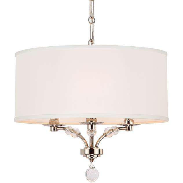 Mirage 3 Light Nickel Mini Chandelier-Crystorama Lighting Company-CRYSTO-8005-PN-Chandeliers-1-France and Son