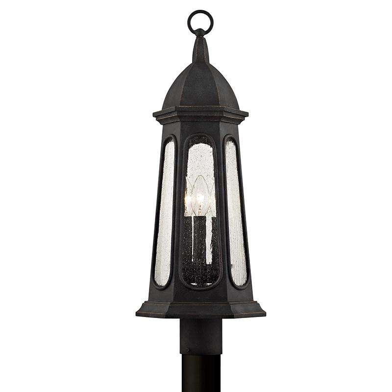 Astor 3Lt Post-Troy Lighting-TROY-P6365-Outdoor Post Lanterns-1-France and Son