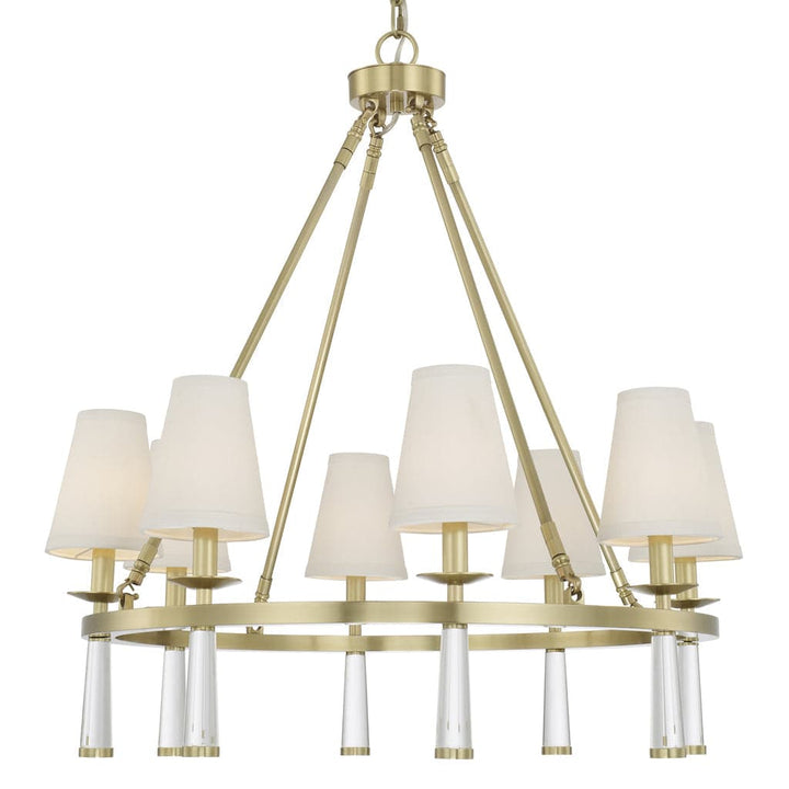 Baxter 8 Light Chandelier-Crystorama Lighting Company-CRYSTO-8867-AG-ChandeliersAged Brass-2-France and Son