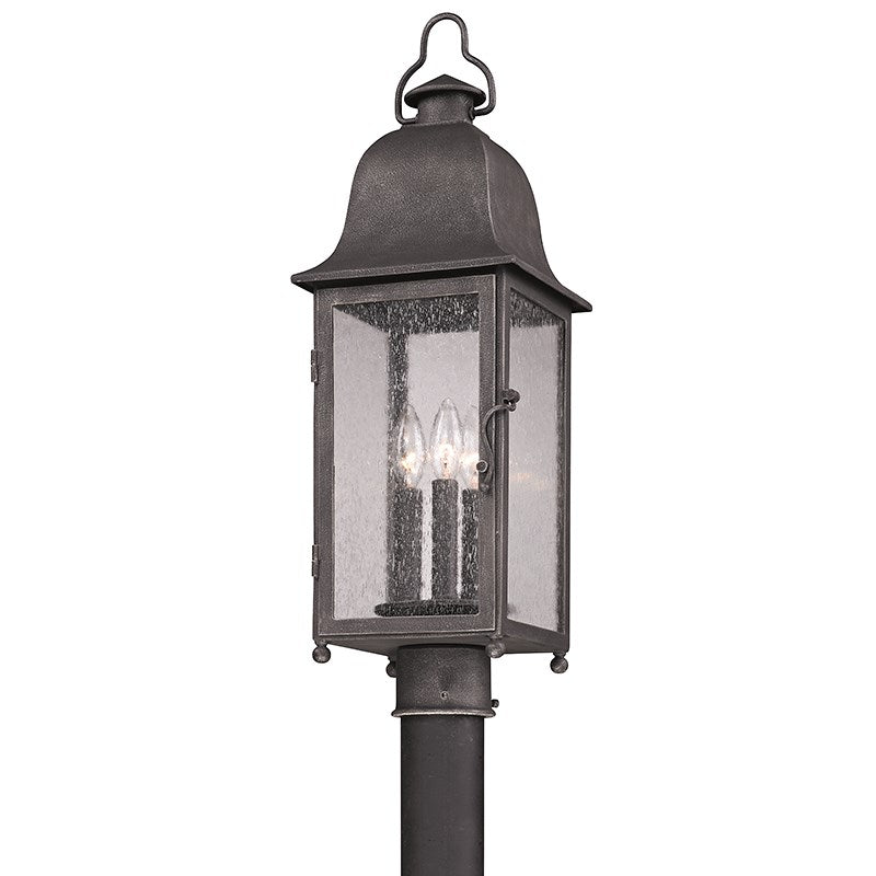 Larchmont 3Lt Post Lantern-Troy Lighting-TROY-P3215-Outdoor Lighting-1-France and Son