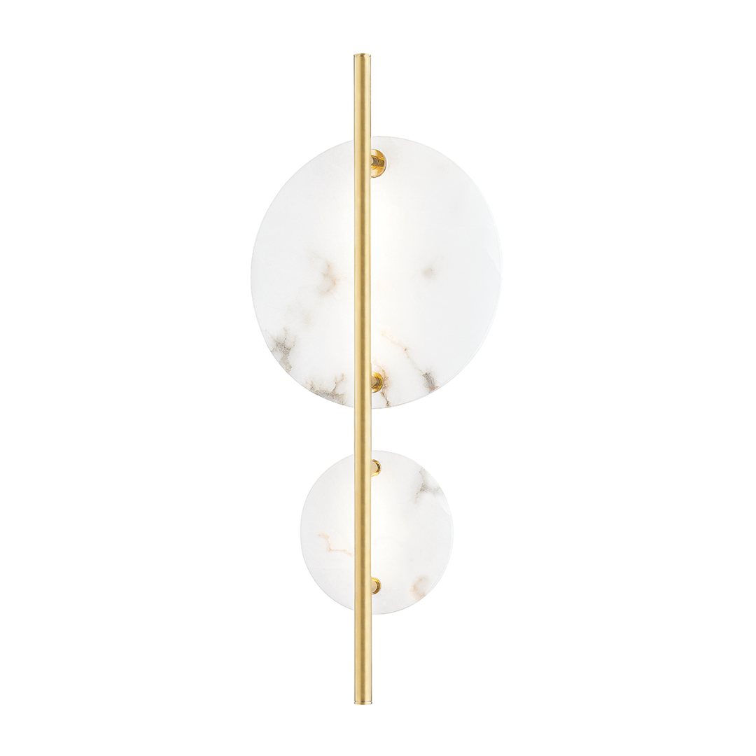 Croft LED Wall Scone-Hudson Valley-HVL-3400-AGB-Wall LightingAged Brass-1-France and Son
