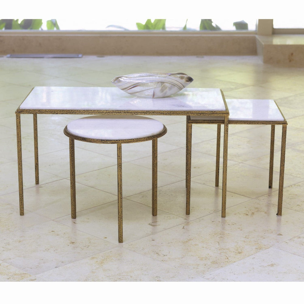 Hammered Gold Cocktail Table-Global Views-GVSA-9.91771-Coffee Tables-2-France and Son