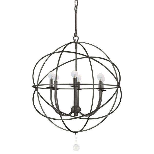 Solaris 6 Light Chandelier-Crystorama Lighting Company-CRYSTO-9226-EB-ChandeliersBronze-2-France and Son