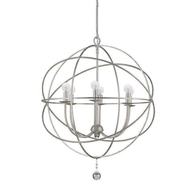 Solaris 6 Light Chandelier-Crystorama Lighting Company-CRYSTO-9226-OS-ChandeliersSilver-1-France and Son