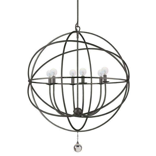 Solaris 6 Light Sphere Chandelier-Crystorama Lighting Company-CRYSTO-9228-EB-ChandeliersBronze-2-France and Son