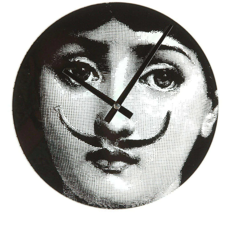 Mid-Century Modern Reproduction Girl Clock - Mustache Inspired by Piero Fornasetti