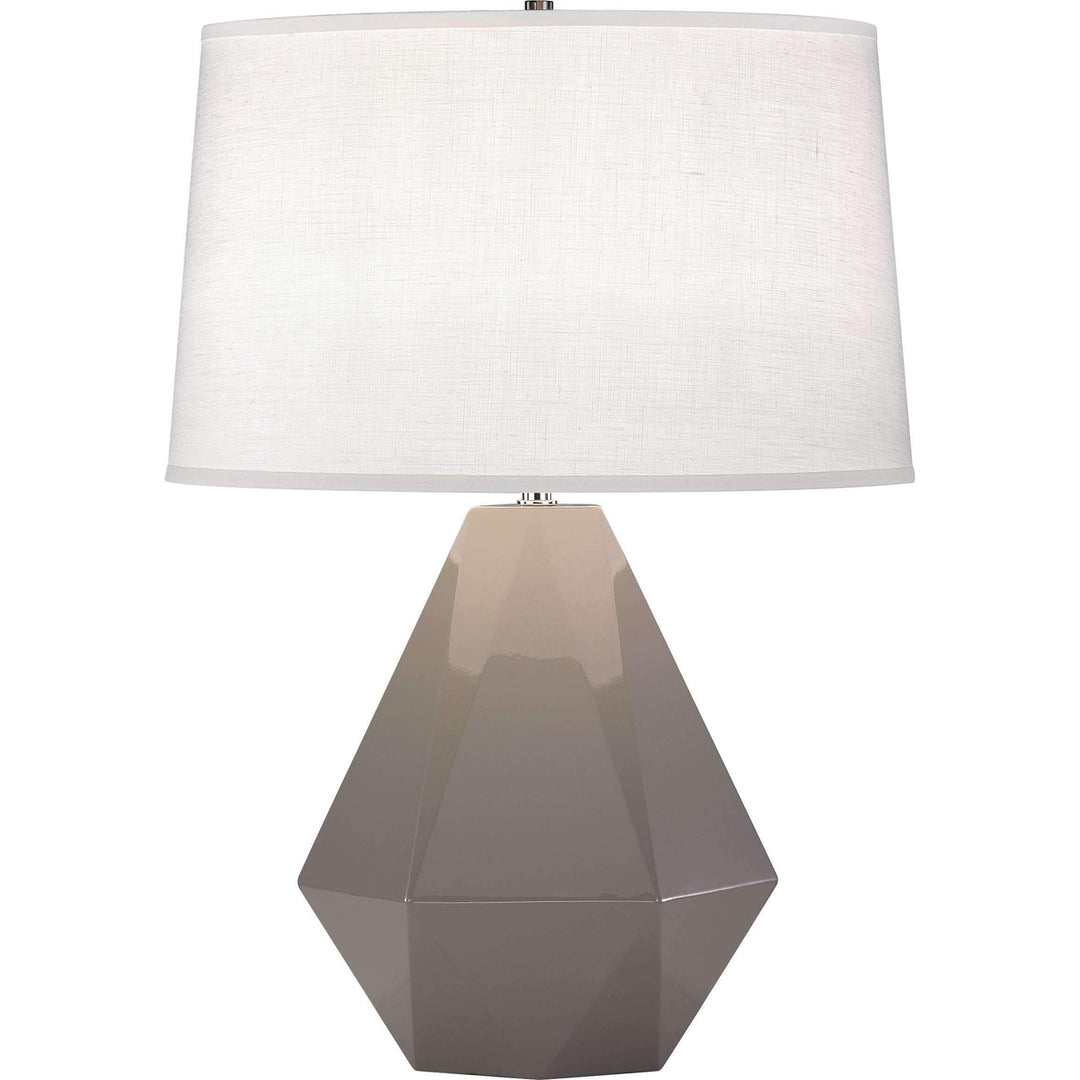 Delta Table Lamp-Robert Abbey Fine Lighting-ABBEY-942-Table LampsSmokey Taupe-20-France and Son