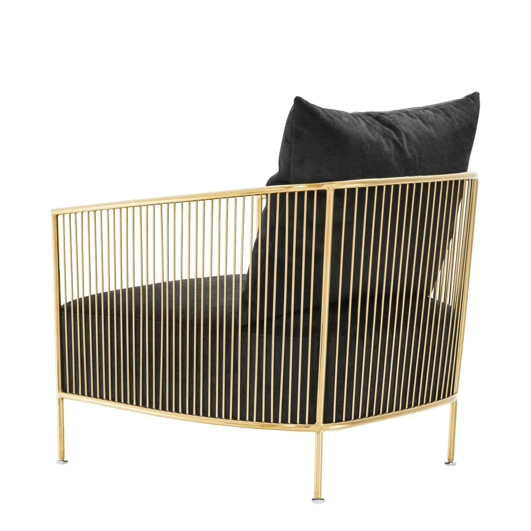 Chair Knox - Black Velvet-Eichholtz-EICHHOLTZ-A112038-Lounge Chairs-3-France and Son