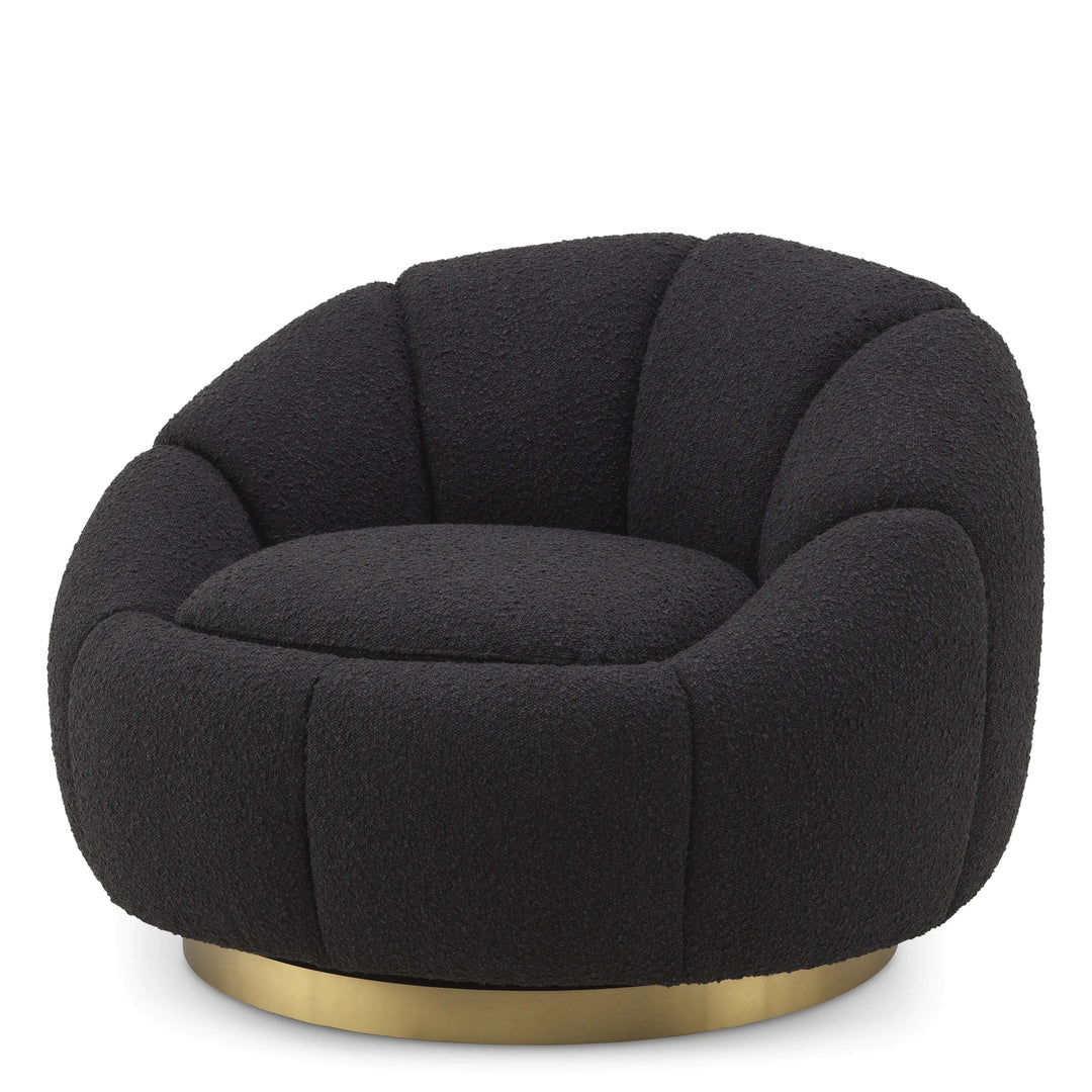 Swivel Chair Inger-Eichholtz-EICHHOLTZ-A116617-Lounge ChairsBoucle black-8-France and Son