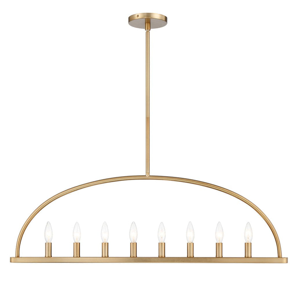 Abbott 8 Light Linear Chandelier-Crystorama Lighting Company-CRYSTO-ABB-3007-VG-ChandeliersVibrant Gold Metal Finish-2-France and Son