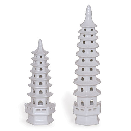 Pagoda Tall Objects - set of 2-Port 68-PORT-ACFM-345-01-Decorative ObjectsCream-3-France and Son