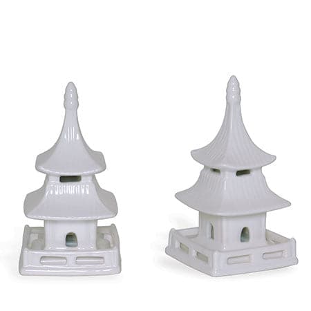 Pagoda Short Objects - Set of 2-Port 68-PORT-ACFM-345-02-Decorative ObjectsCream-1-France and Son
