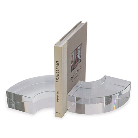 Nolan Crystal Bookend (Set of 2)-Port 68-PORT-ACFM-405-01-Bookends-3-France and Son