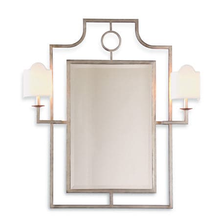 Doheny Mirror with Sconces-Port 68-PORT-ACFS-175-07-MirrorsSilver-2-France and Son
