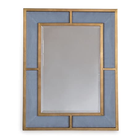 Bedford Mirror-Port 68-PORT-ACFS-272-04-MirrorsGold Mirror/Marine Blue Fabric-6-France and Son