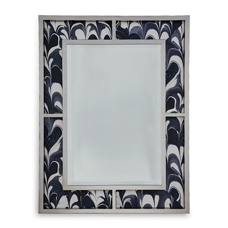 Bedford Mirror-Port 68-PORT-ACFS-272-33-MirrorsSilver Mirror/Black Orchid Fabric-21-France and Son