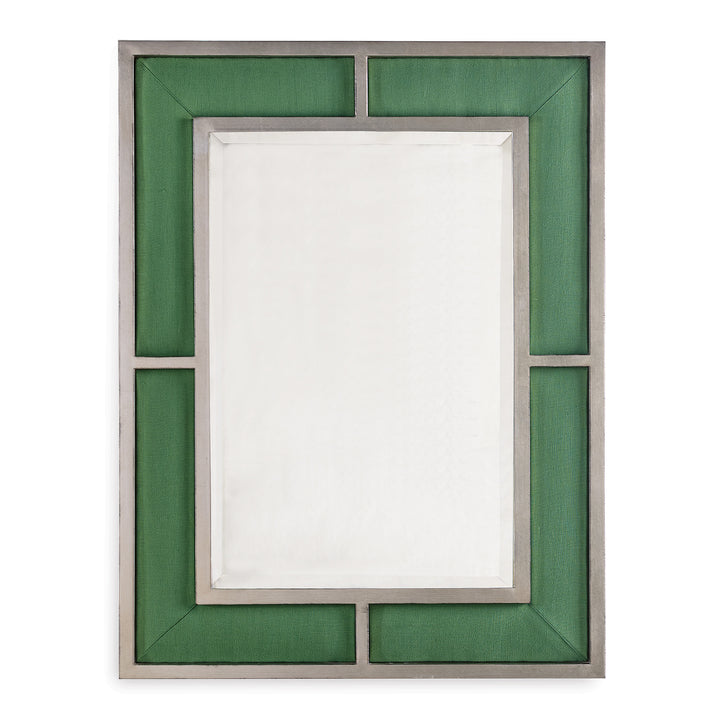 Bedford Mirror-Port 68-PORT-ACFS-272-39-MirrorsSilver Mirror/Breeze Kelly Fabric-4-France and Son