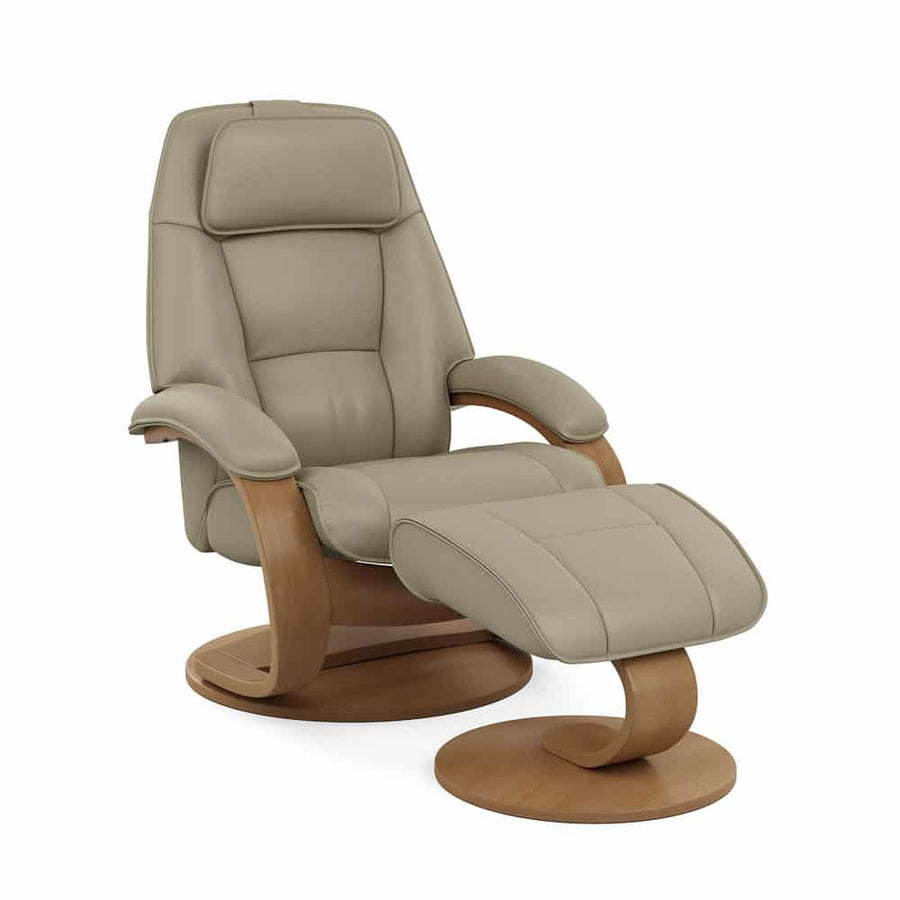Admiral C Large Chair With Footstoll Soft Parts-Fjords-FJORDS-351UPI-554-Lounge ChairsAstro Leather Whiskey 554-1-France and Son