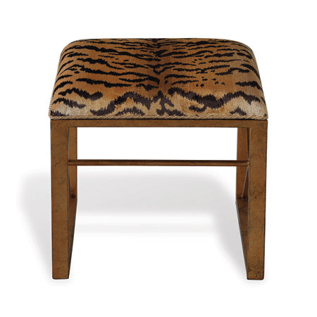 Medallion Single Bench with Le Tigre Natural Fabric-Port 68-PORT-AFBS-222-14-BenchesBlack-2-France and Son