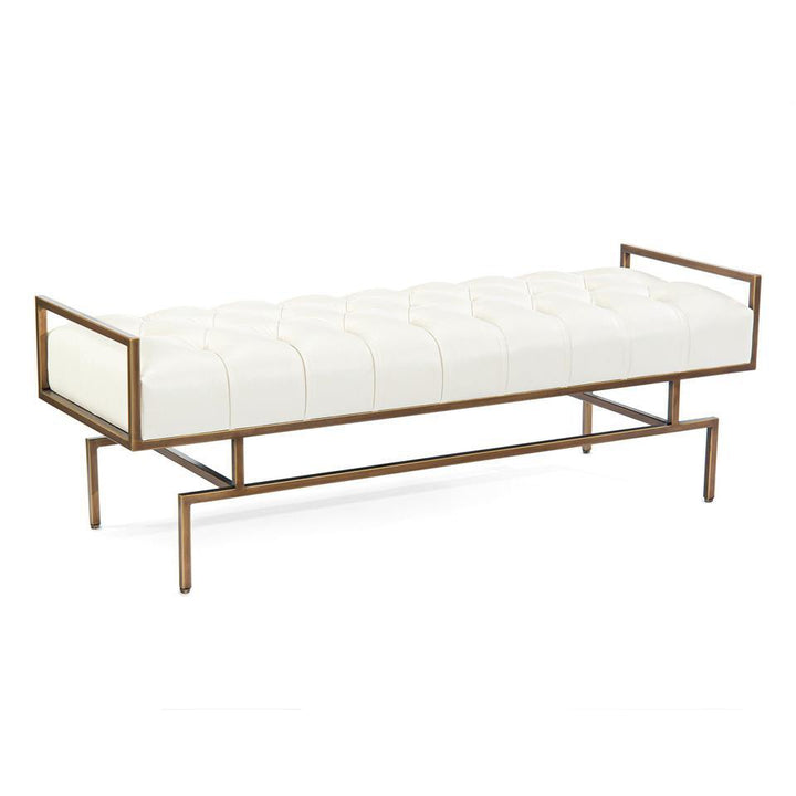 Wiggins Bench-John Richard-JR-AMF-1412-WHTE-AS-BenchesLarge-White leather-5-France and Son