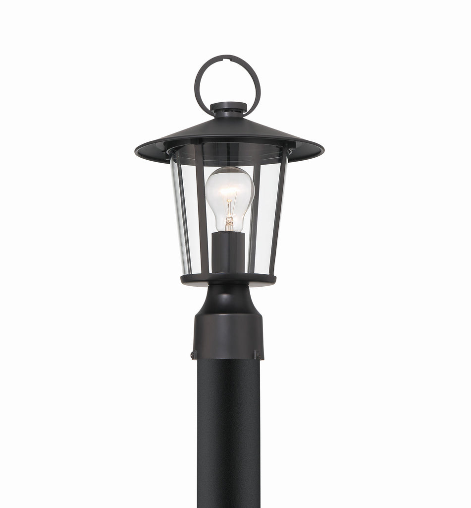 Andover 1 Light Outdoor Lantern Post-Crystorama Lighting Company-CRYSTO-AND-9207-CL-MK-Outdoor Post Lanterns-2-France and Son