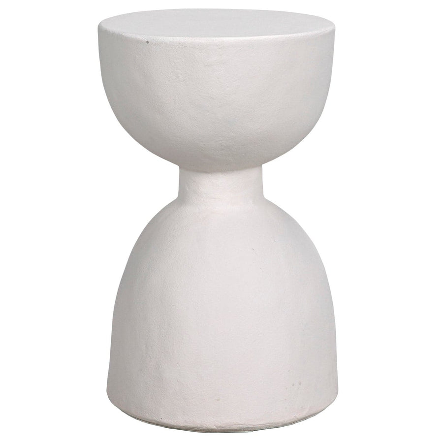 Hourglass Stool - White Fiber Cement-Noir-NOIR-AR-162WFC-Stools & Ottomans-1-France and Son