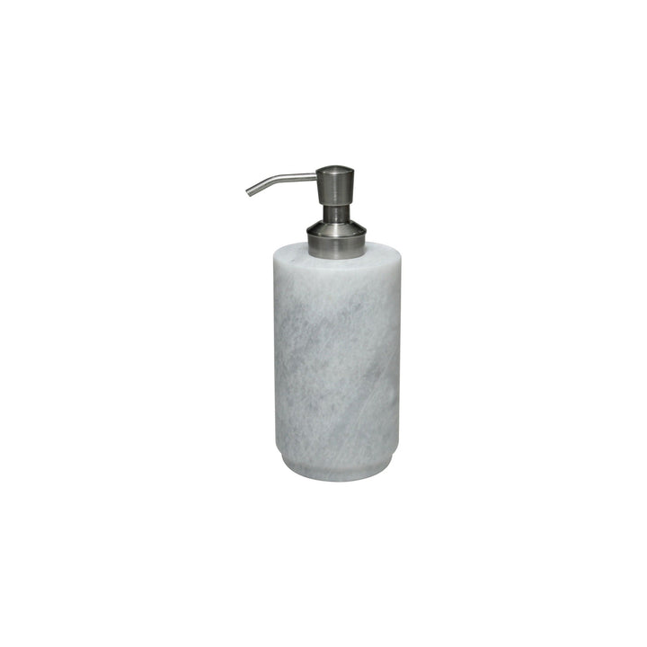 Eris Collection - Soap Dispenser-Marble Crafter-MC-BA03-1PW-Bathroom DecorPearl White-4-France and Son