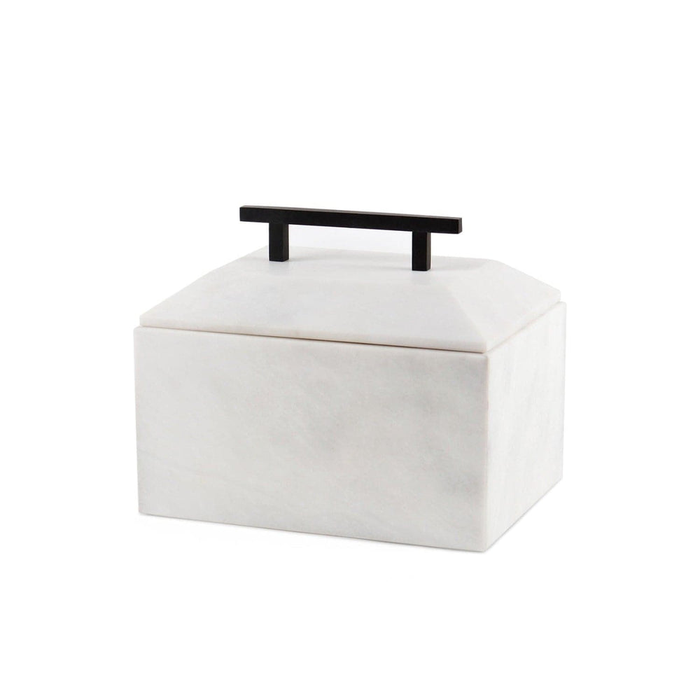 Rectangular Box 9-1/4" x 6-1/2" x 6-3/4"-Marble Crafter-MC-BX16-PW-Baskets & BoxesPW (Honed)-2-France and Son