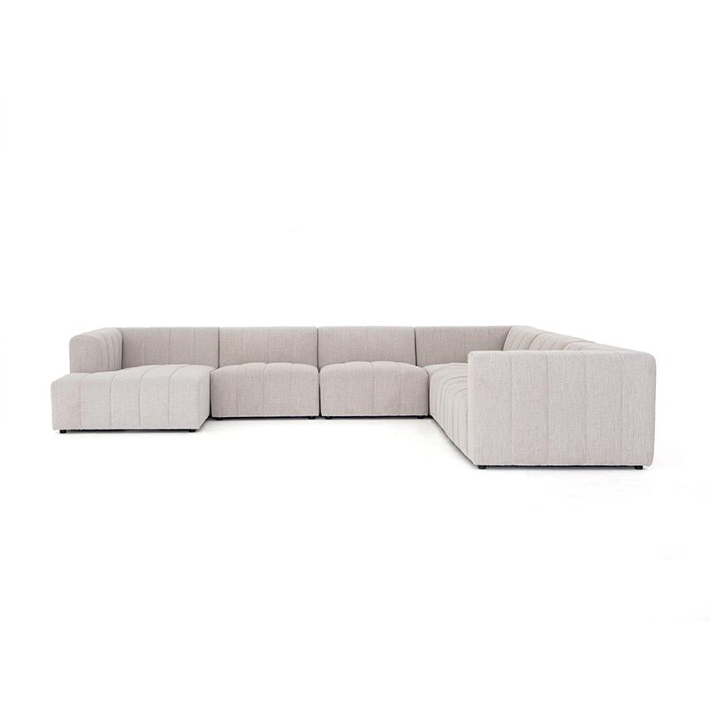 Langham Channeled Sectional-Four Hands-FH-CGRY-001-320-S8-Sectionals6-Piece-LAF-Napa Sandstone-10-France and Son