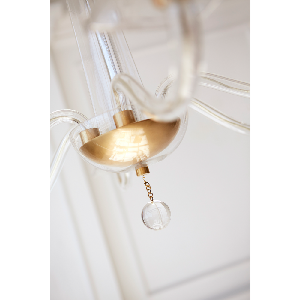 Rudyard Chandelier-Visual Comfort-VISUAL-CHC 1140AB-ChandeliersMedium-Antique Brass and Clear Glass-2-France and Son