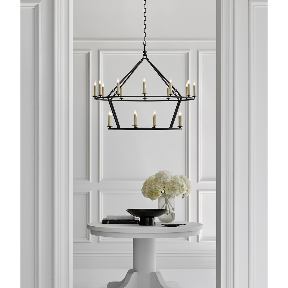 Daylin Ring Chandelier-Visual Comfort-VISUAL-CHC 5172AB-ChandeliersMedium-Single Ring-Antique-Burnished Brass-2-France and Son