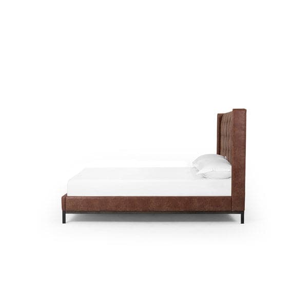 Newhall Bed - Tall-Four Hands-FH-106113-011-BedsKing-Vintage Tobacco-3-France and Son