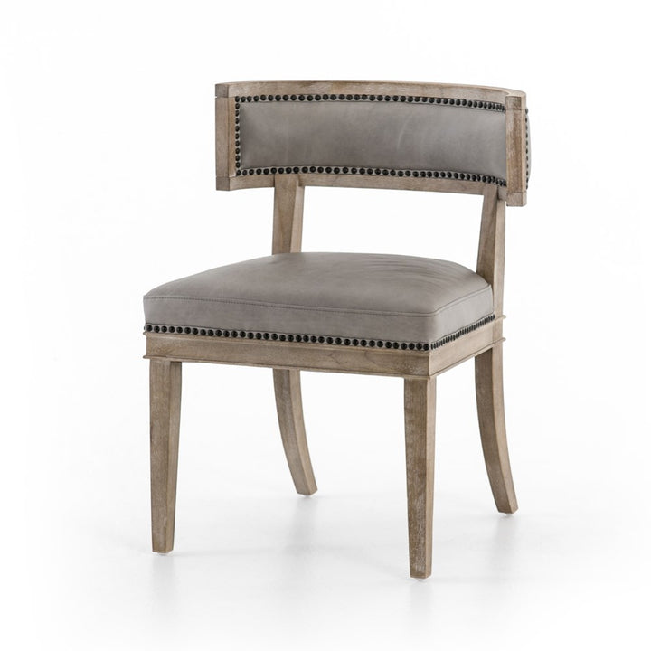 Carter Dining Chair-Four Hands-FH-106136-007-Dining ChairsLight Grey Leather / Whitewash-1-France and Son