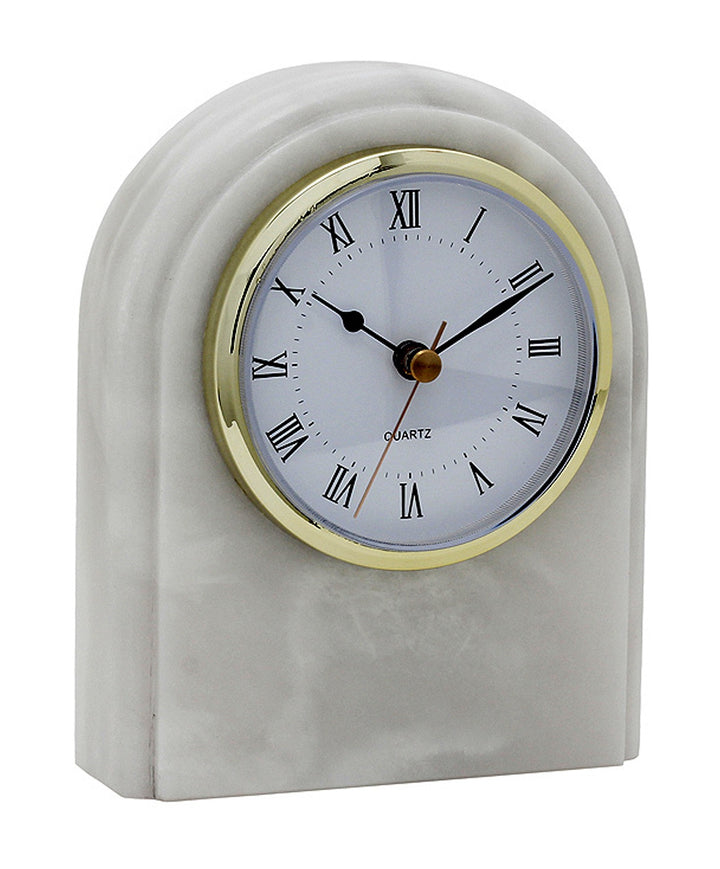 Polaris Collection - Desk Clock-Marble Crafter-MC-CL40-PW-ClocksPearl White-6-France and Son