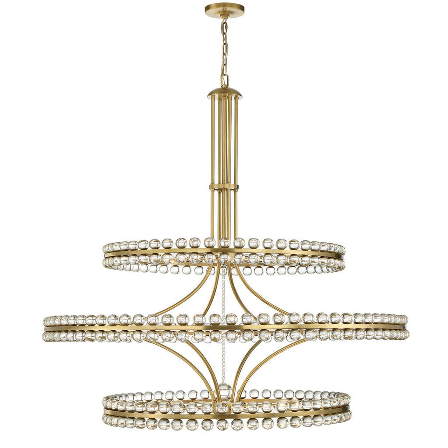 Clover 24 Light Chandelier-Crystorama Lighting Company-CRYSTO-CLO-8000-AG-ChandeliersAged Brass-1-France and Son