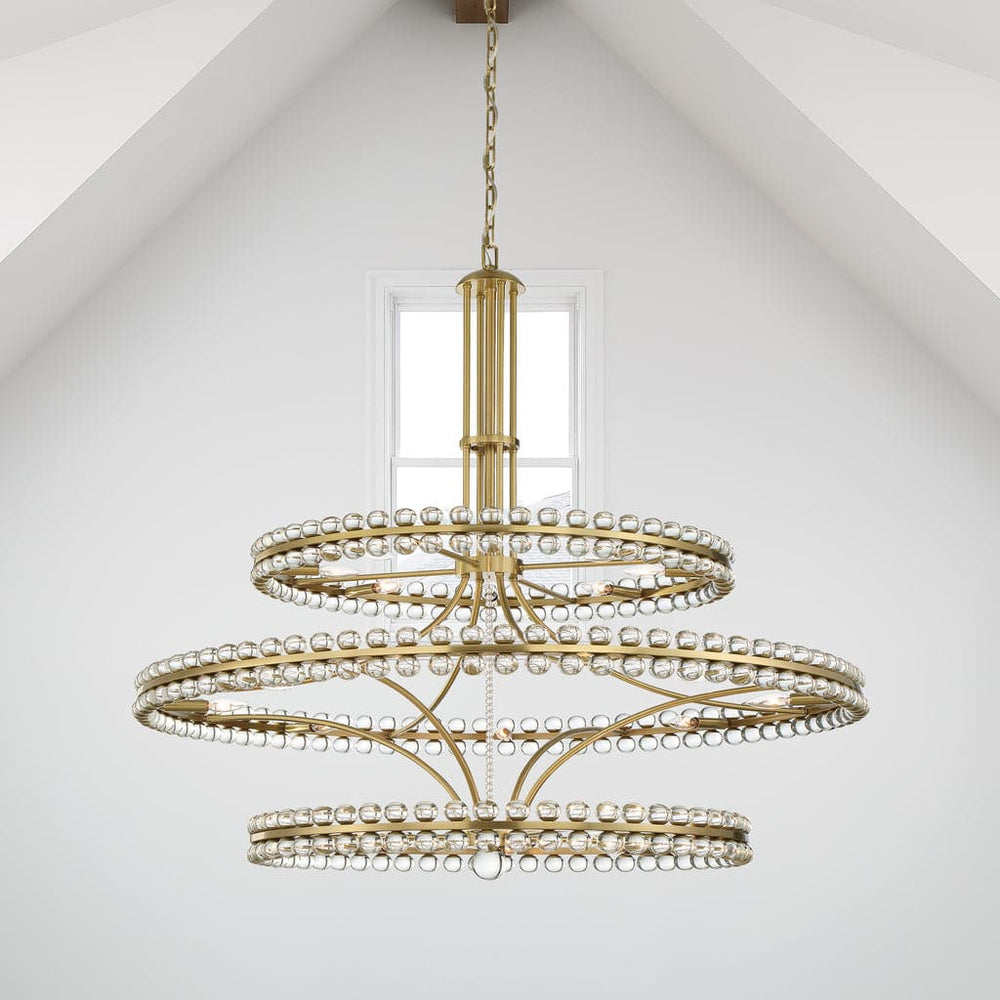 Clover 24 Light Chandelier-Crystorama Lighting Company-CRYSTO-CLO-8000-AG-ChandeliersAged Brass-2-France and Son
