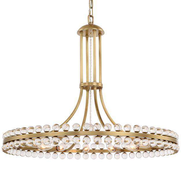 Clover 12 Light Chandelier-Crystorama Lighting Company-CRYSTO-CLO-8899-AG-ChandeliersAged Brass-1-France and Son