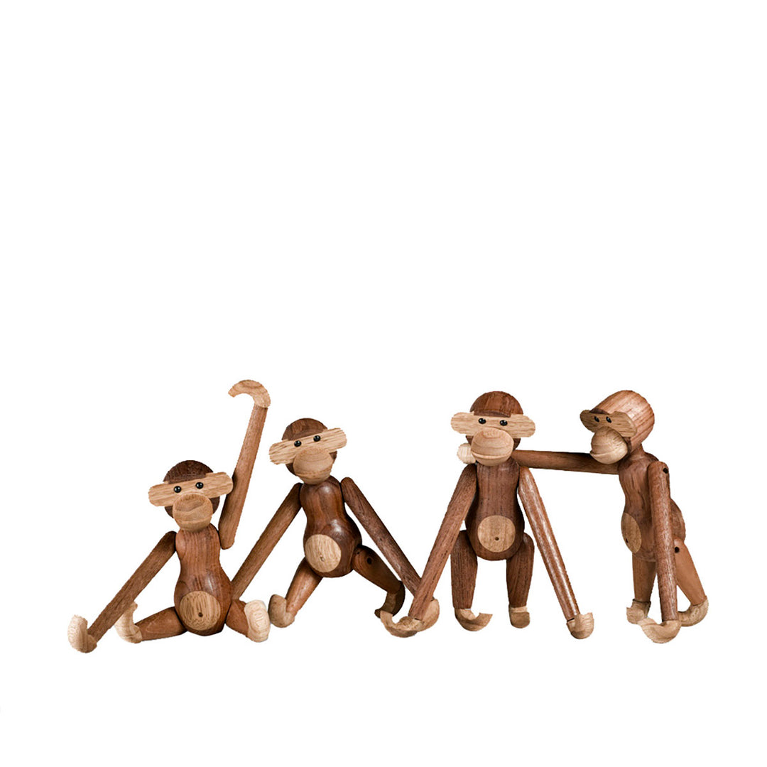 Mid Century Teak Monkey Figurine
