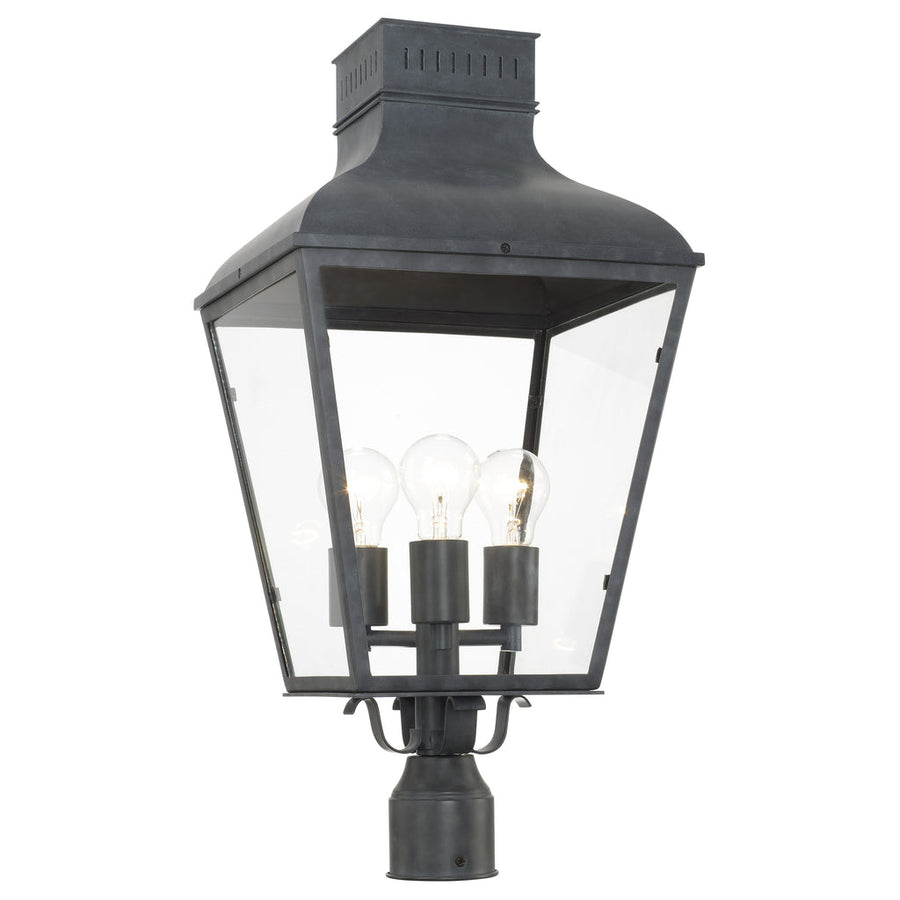 Dumont Outdoor 3 Light Post Mount-Crystorama Lighting Company-CRYSTO-DUM-9808-GE-Outdoor Post Lanterns-1-France and Son