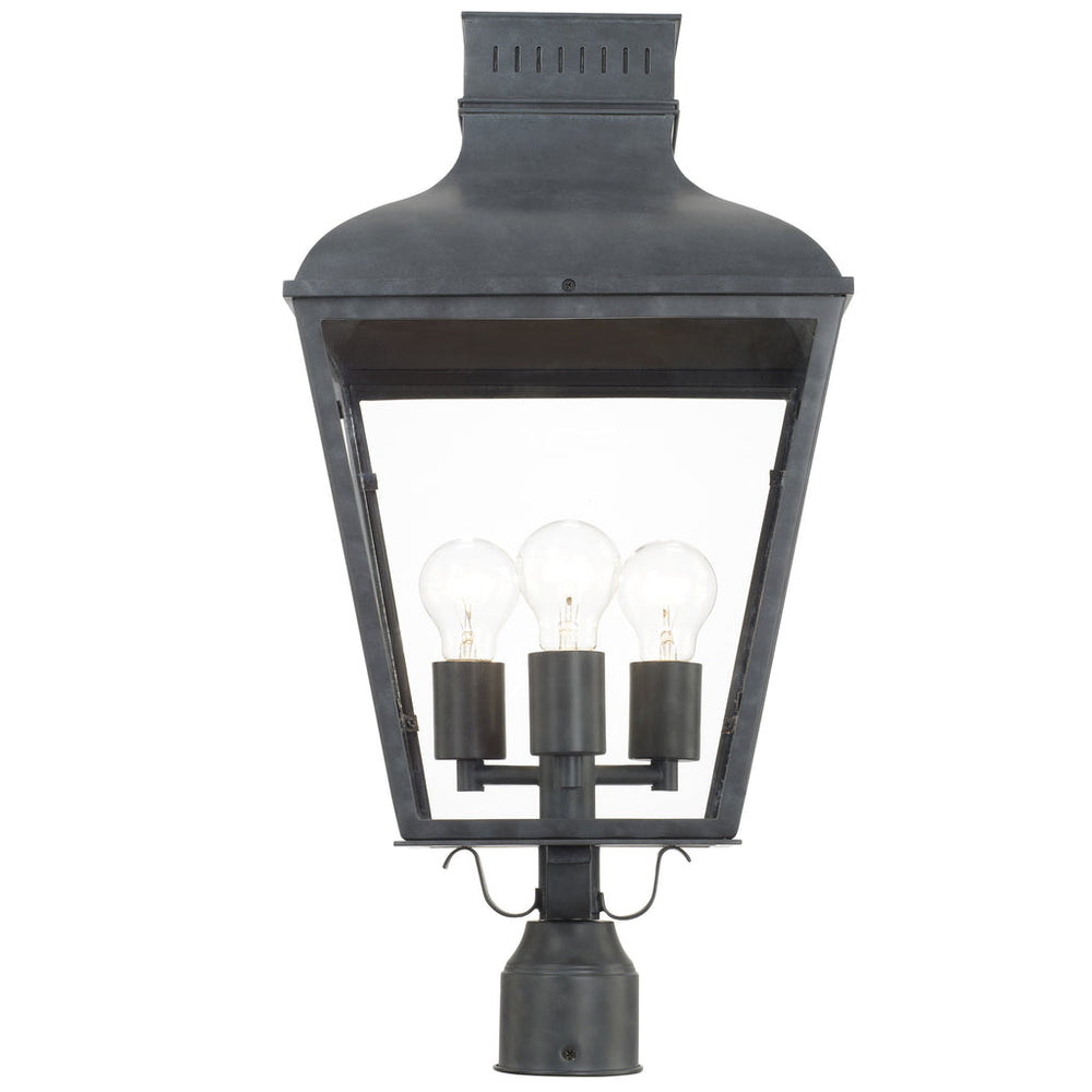 Dumont Outdoor 3 Light Post Mount-Crystorama Lighting Company-CRYSTO-DUM-9808-GE-Outdoor Post Lanterns-2-France and Son